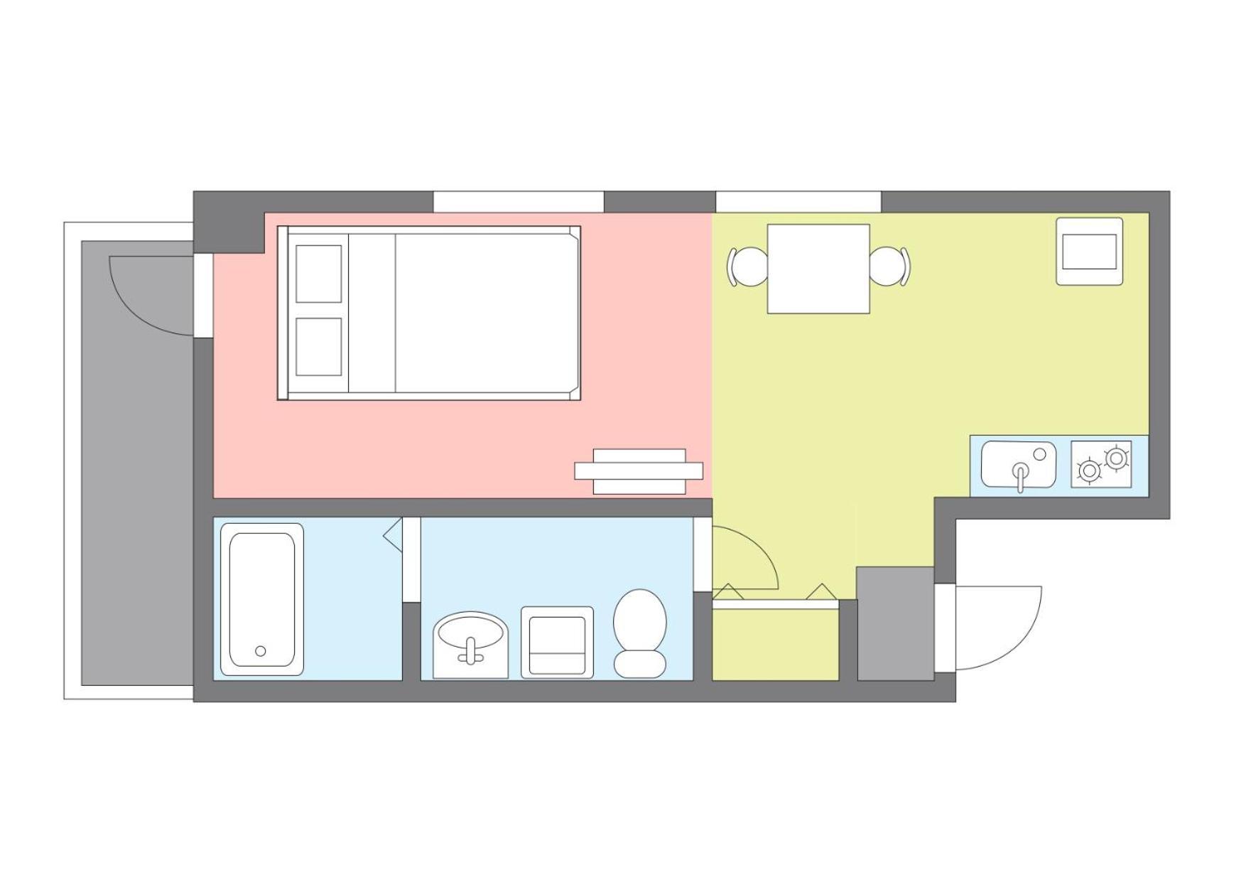 Yakuin Apartment Фукуока Экстерьер фото